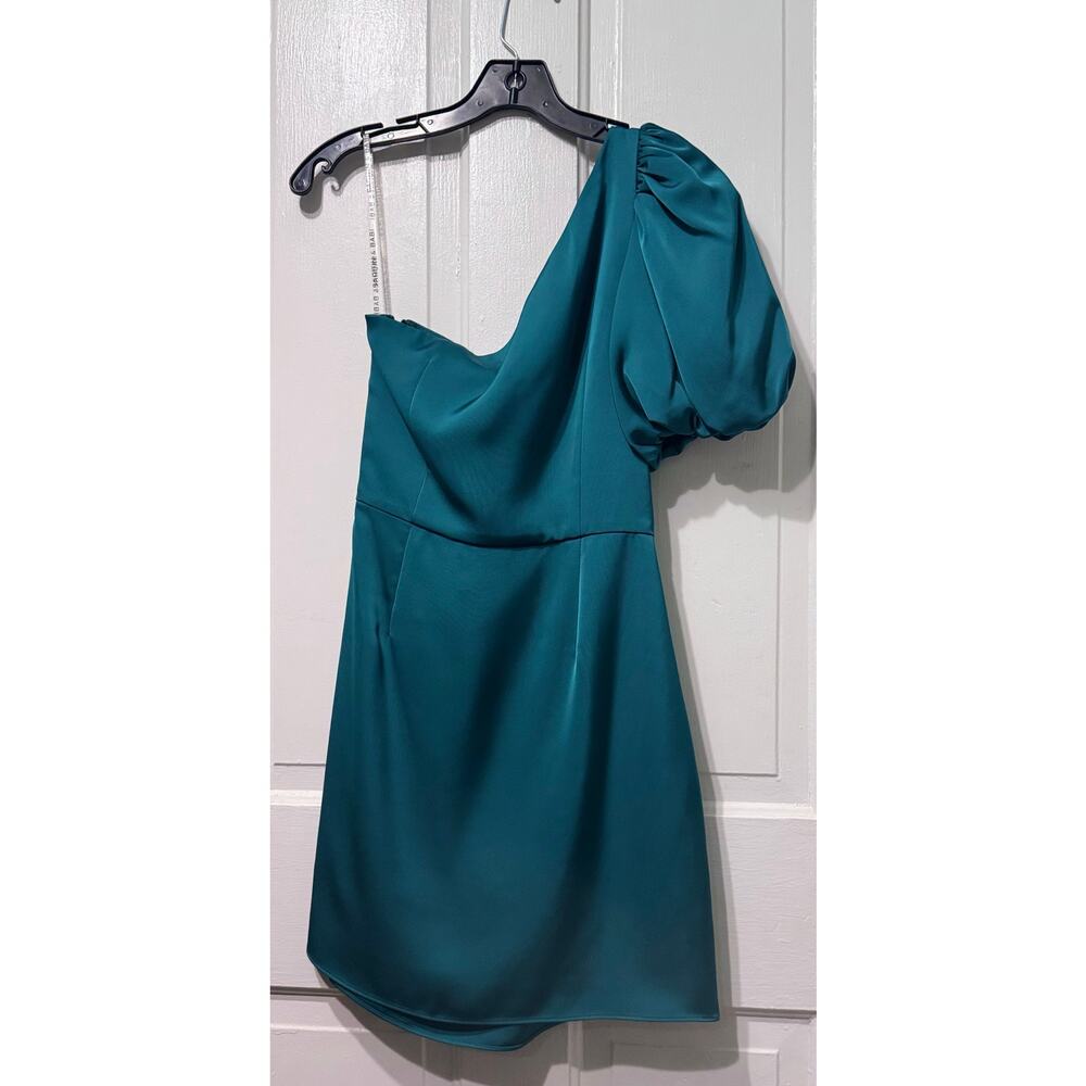 NWT Sachin Babi Green One Shoulder Amelia Mini Dress Size 6 - Picture 10 of 13